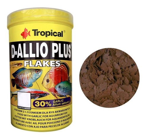 Ração D-allio Plus Flakes 100g Tropical Para Discus