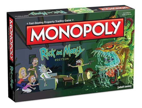 Juego De Mesa Monopoly Rick Y Morty | Basado En La Exitosa S