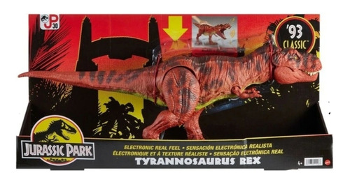 Tyrannosaurus Rex Electrónica Realista Jurassic 90s Rojo