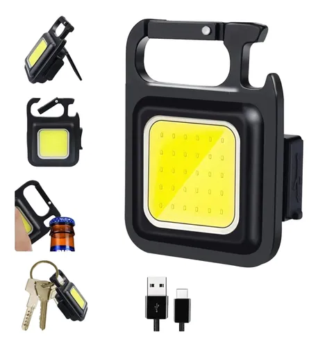 comprar Linterna Llavero Recargable Led Largo Alcance Iman Cob Usb Linterna Negro Luz Blanco