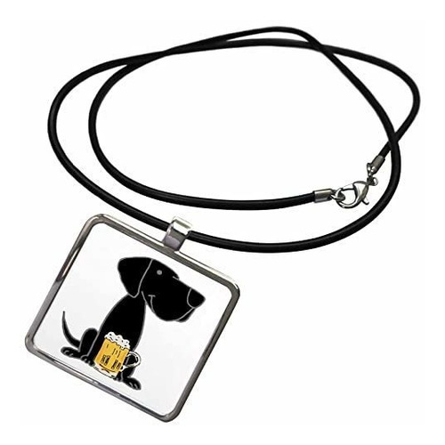 Cadena, Collar Para Hombr Funny Cute Black Labrador Retrieve