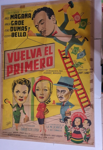 Antiguo Afiche De Cine Original-vuelva El Primero-sb