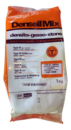 Yeso Densita Tipo Iv - Ortho Super Blanco Densell Mix