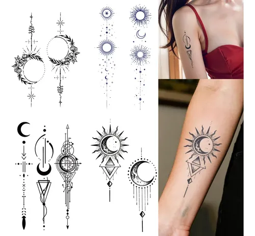 4 Tatuajes Temporales De Colonia En Rojo – Pegatinas Faciales Para Halloween Y Carnaval, 11.5x12 Cm