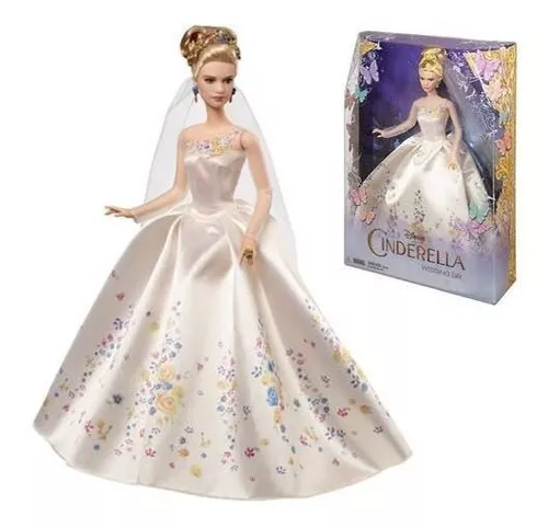 Boneca Barbie Cinderela Vestido De Noiva Disney