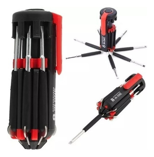 Lanterna Ferramenta Muli-screwdriver 8 Em 1