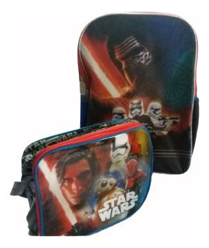 Oferta Combo Maleta Escolar Y Lonchera Star Wars