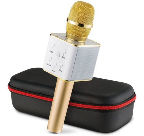 Micrófono Karaoke Q7 Parlante Inalámbrico Bluetooth Sd