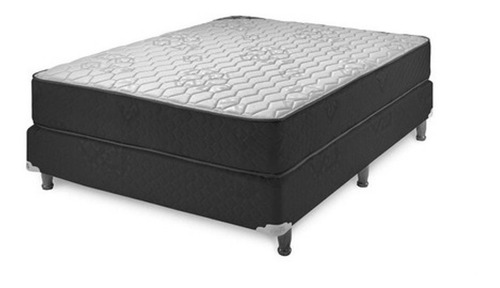Combo Sommier Y Colchón Piero Almohadas Sábanas Y Acolchado