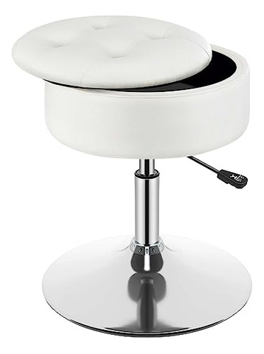 Vanity Stool With Storage, 17.9  To 24.2  Height Adjust...