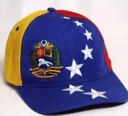 Gorras Tricolor Bandera De Venezuela Con 8 Estrellas