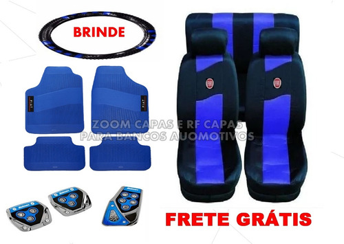 Kit Capas Bancos Carro Jogo Tapete Pedaleira Uno Vivace