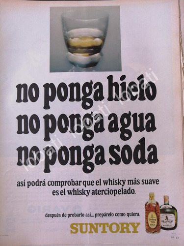 Cartel Publicitario Retro Vinos. Whisky Suntory 1967 /533