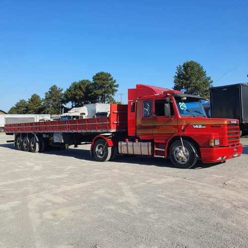 Scania 142 4x2 1989 Engatado Carga Seca Randon 13,6m 1986