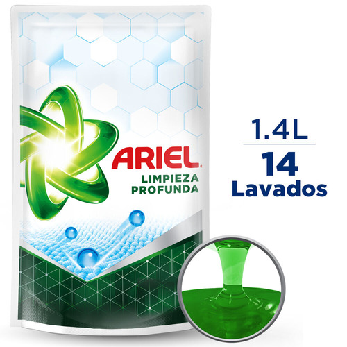 Jabon Liquido  Claspouch 1,4 Lt Ariel Jab.liquidos P/lavar