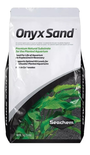 Sustrato fértil Seachem Onyx Sand de 7 kg para acuarios plantados