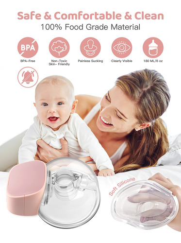 Extractor De Leche Eléctrico Manos Libres Kompoll, Rosa
