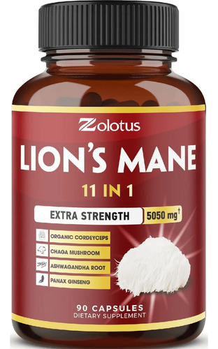 Suplemento En Cápsula Zolotus  Melena De León Lion's Mane En Frasco De 90ml