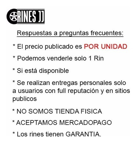 Rin 16 Strike 4 Y 5 Huecos - Manzanas 98 100 108 114 C/u