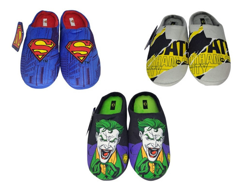 Pantuflas Para Hombres Comics Batman Guasón Superman