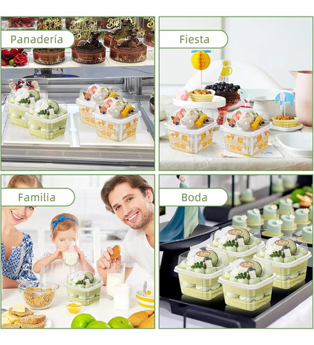 Desechable De 50 V Con Tapa De Fiesta Y Cuchara, 8 Oz
