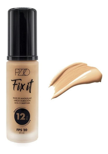 Base de maquillaje líquida Pzzo Make Up Petrizzio Fix It Foundation Fps 20 Fix It Foundation tono honey beige - 24mL