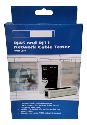 Tester Red Probador Señal Redes Utp Rj45 Rj11 Telefonia Cabl
