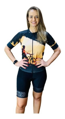 Camisa Ciclismo Unissex Elite Ciclista Preta Mc