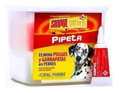 Imagen 3 de 3 de Pipeta Anti Garrapatas Sinpulspot Plus Raza Mediana 5 A 15kg