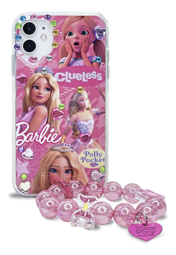 Case Para iPhone Barbie + Strap 11 - 14 Pro Max