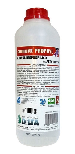 Compitt Prophyl Alcohol Isopropilico Delta 1 Litro Botella