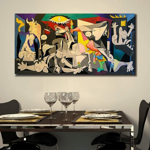 Cuadro- Guernica Pablo Picasso- Canvas 125x60 Cm.