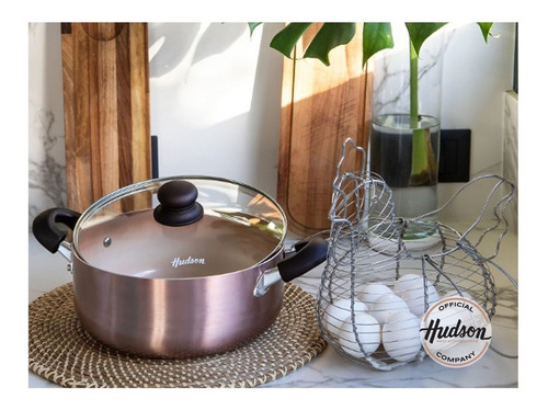 Imagen 10 de 11 de Cacerola Antiadherente Ceramico Hudson 20 Cm Color Cobre