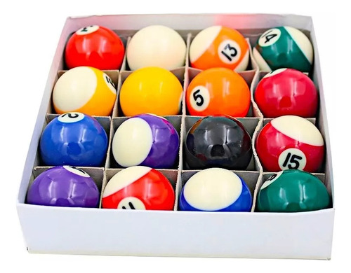 Llavero Bolas Billar Pool Caja X 16 Unidades Económico