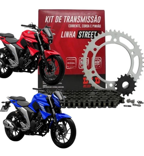 Kit Relação Transmissão Did Nova Fazer 250 Fz25 C/ Retentor 