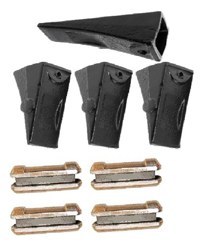 7107319 Kit 4 Unha Std Concha + 4 Pino Flex Para Bobcat 325