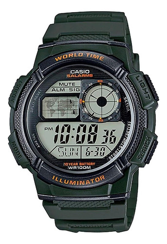 Reloj pulsera Casio Youth Series AE-1000 Hombre Verde escuro