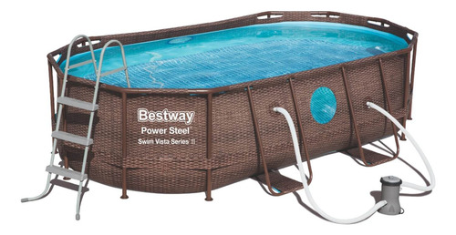 Piscina Estructurada Bestway Ovalada Terminación Rattan