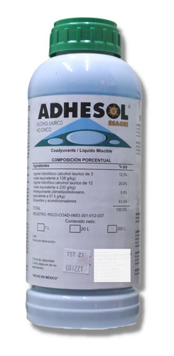 Adhesol 1 L. Adherente Agrícola Coadyuvante No Iónico