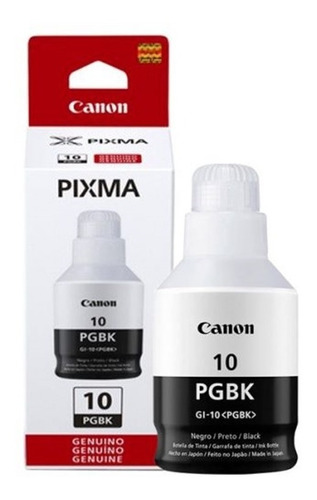 Tinta Negra Original Canon Gi-10 P/ Pixma G5010 G6010 G7010