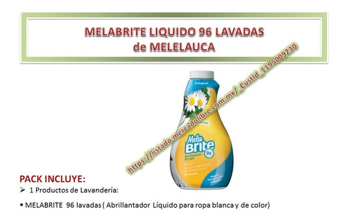 Abrillantador De Telas Melabrite De 96 Lav. De Melaleuca