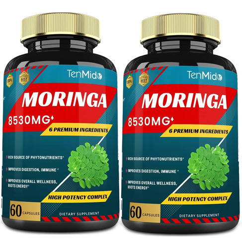 2 Paquetes De Cpsulas De Moringa De 8530 Mg, Suministro De 4