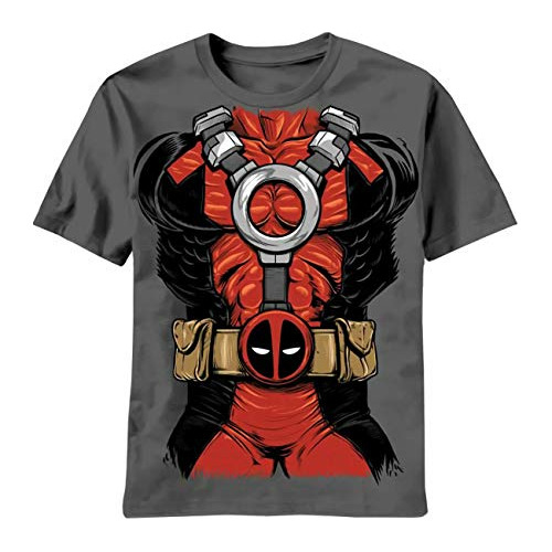 Camiseta Disfraz Deadpool Xxl Gris