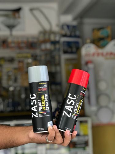 Pintura En Spray Color Plata Alta Temperatura Marca Zasc