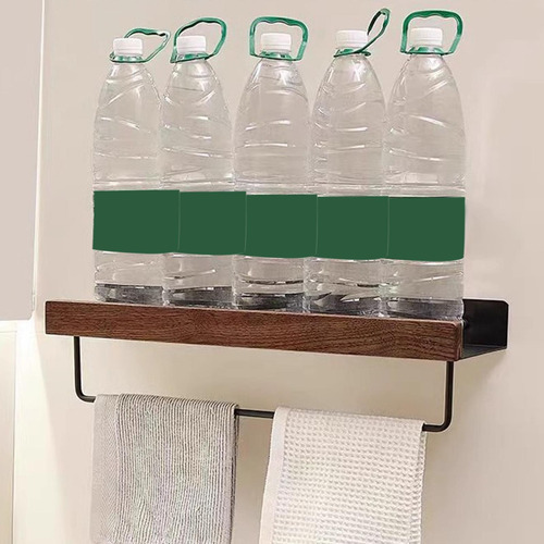 Toallero Moderno De Pared Con Estante De Almacenamiento 40cm