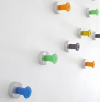 Comprar 2 Percheros Percha Individual De Pared Diseño Varios Colores