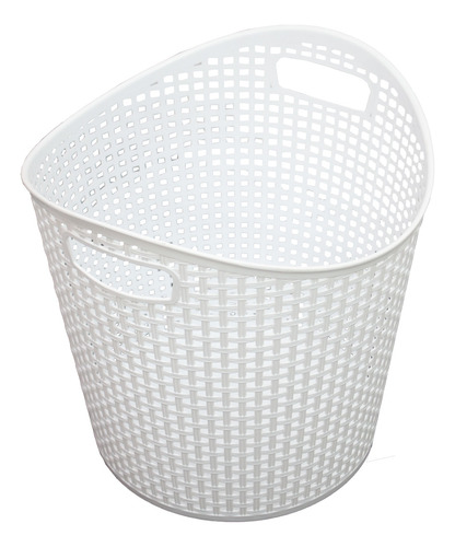 Canasta Para Ropa Sucia O Almacenamiento Resistente Blanco