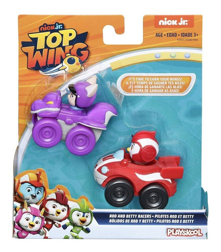 Top Wing Pack X 2 Personaje En Vehículo 7cm Original Nick Jr