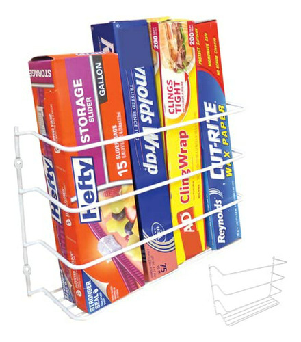 Organizador Plástico Para Bolsas De Aluminio Y Papel Film