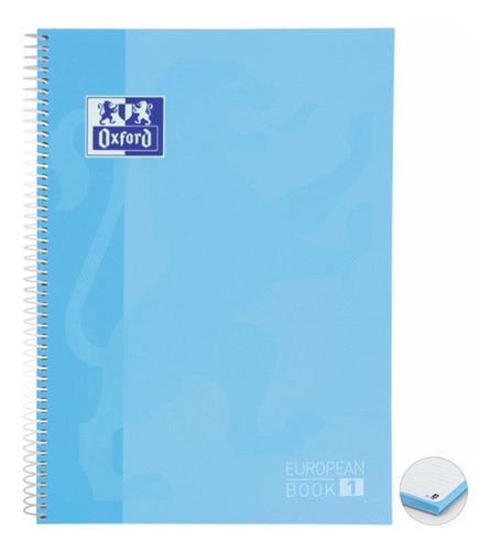 Caderno Capa Dura Univ 5x1 120 Folhas 90g Azul Pastel Oxford